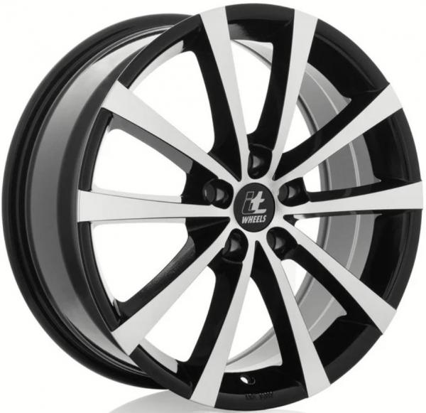 IT WHEELS ALICE GLOSS BLACK POLISHED 17x7 5-112 ET48 CB66.5