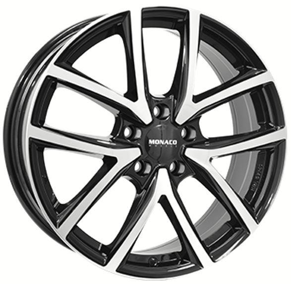 MONACO CL2 GLOSS BLACK POLISHED 17x7 5-114.3 ET40 CB66.1