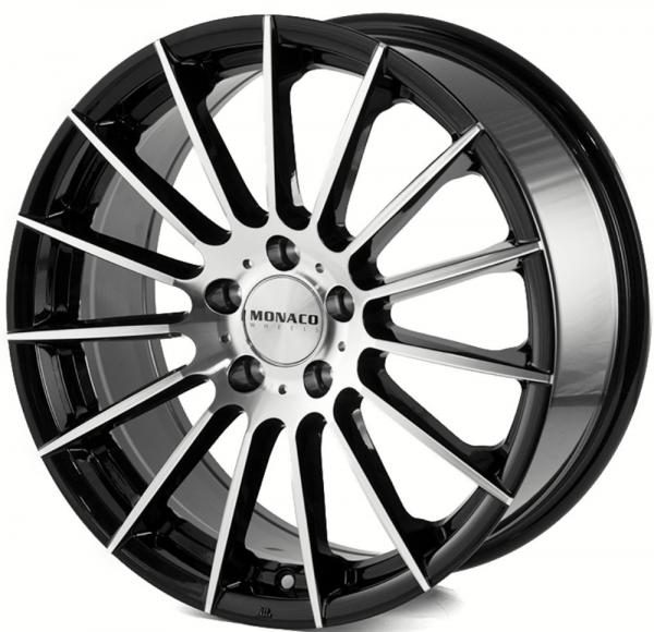 MONACO FORMULA BLACK POLISHED 17x7.5 5-112 ET45 CB66.5