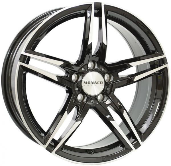 MONACO GP1 BLACK POLISHED 17x7.5 5-112 ET45 CB66.5