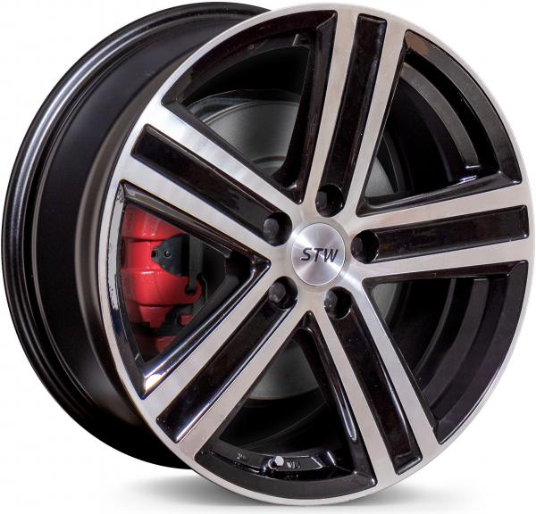 STW CARGO BLACK DIAMOND 17x7 5-108 ET46 CB65.1 - FLAT BOLT