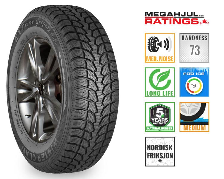 225/60R18 WINTER CLAW EXTREME GRIP MX 225/60 R18 100T - Tilbud DOT 2016 (gratis mont)