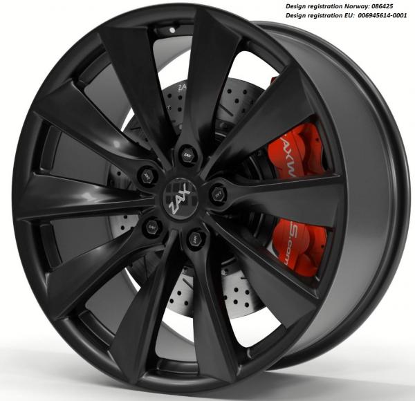 ZAX TURBIN X SATIN BLACK 19x8.5 5-114.3 ET45 CB64.1 ROTARY FORGED