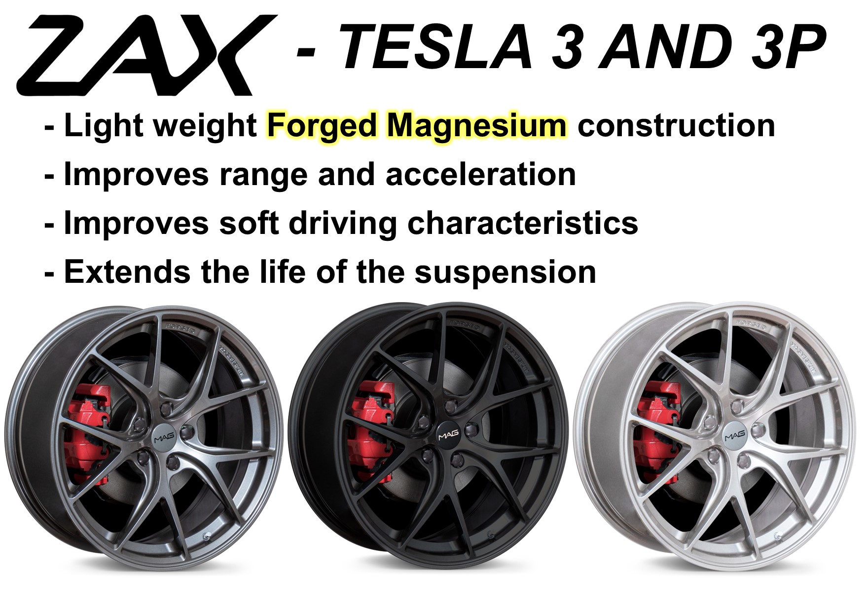 TESLA 3 WHEELS Megahjul